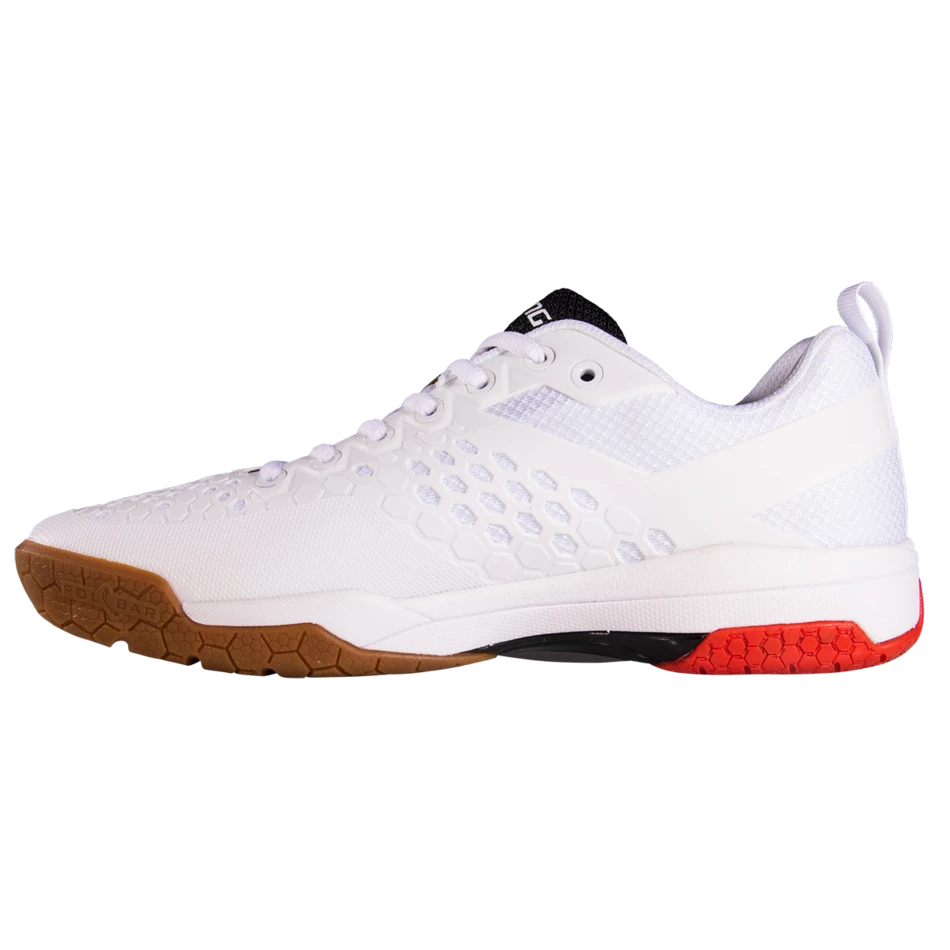Salming Eagle Men's White & Red Indoor Court Shoes 4 Salming Eagle Men's White & Red Indoor Court Shoes - Image 2