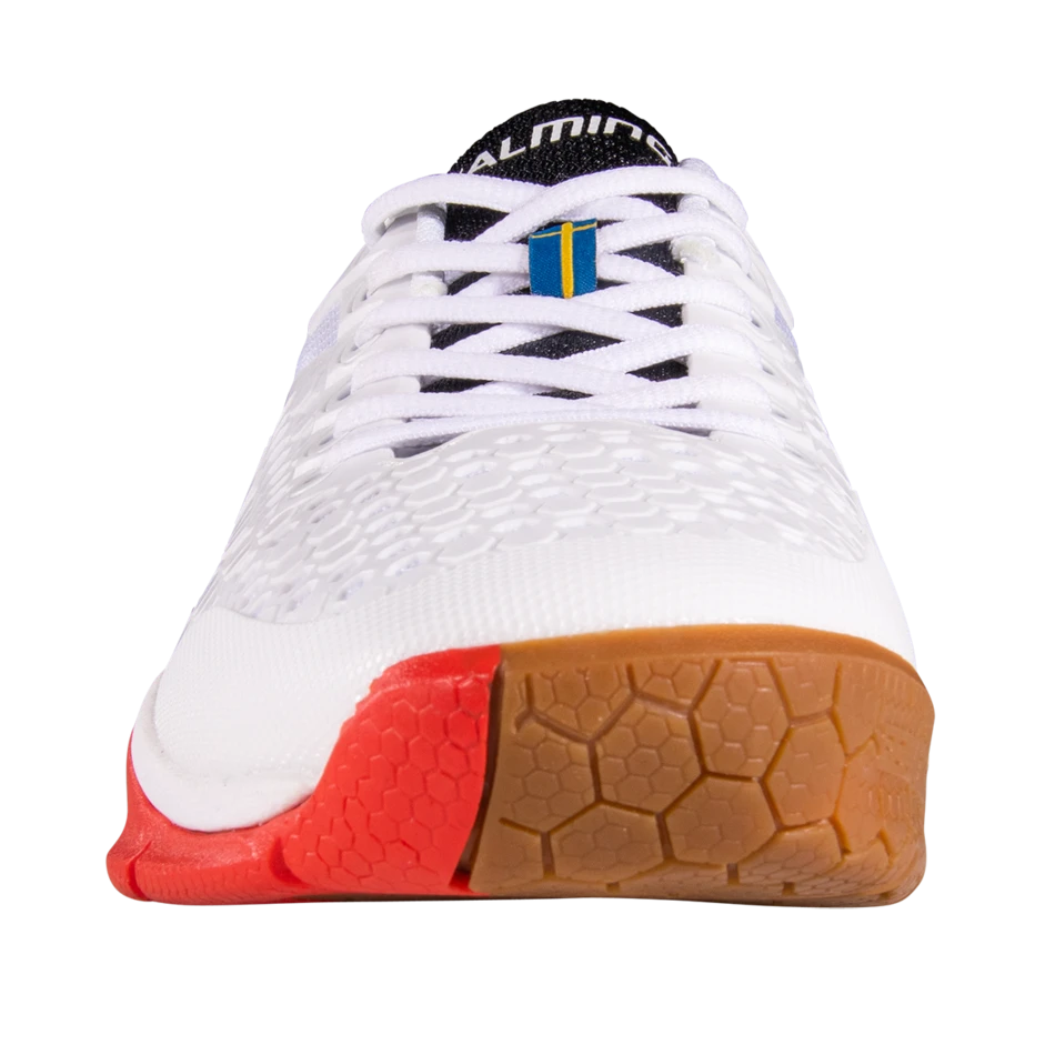 Salming Eagle Men's White & Red Indoor Court Shoes 5 Salming Eagle Men's White & Red Indoor Court Shoes - Image 3