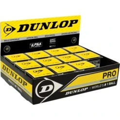 Dunlop Double Yellow Squash Balls (Box Of 12)