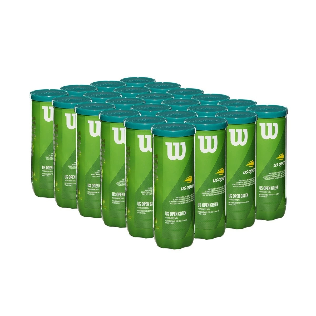 Wilson US Open Green Tournament Transition Tennis Ball (Box Of 24 Cans) 3 Wilson US Open Green Tournament Transition Tennis Ball (Box Of 24 Cans)