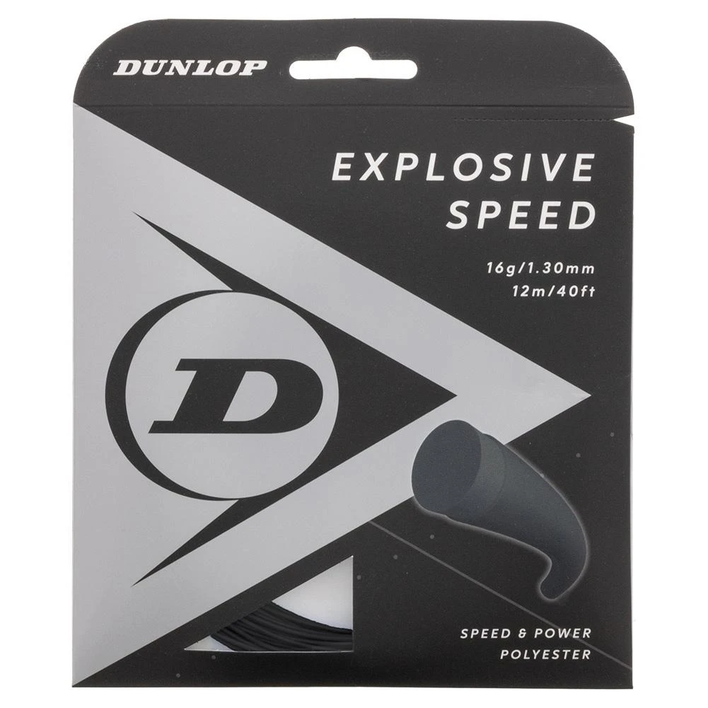 Dunlop Explosive Speed 16G Tennis String Set Black 3 Dunlop Explosive Speed 16G Tennis String Set Black
