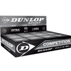 Dunlop Competition Single Yellow Dot Squash Ball (Box Of 12)