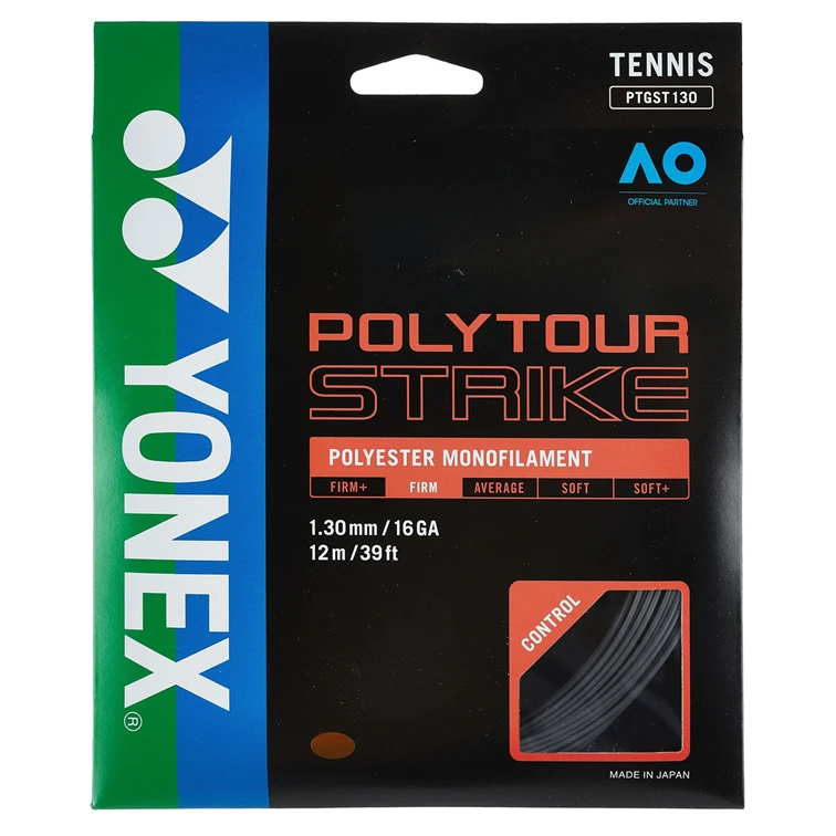 Yonex Poly Tour Strike 16g Iron Grey Tennis String Set 3 Yonex Poly Tour Strike 16g Iron Grey Tennis String Set