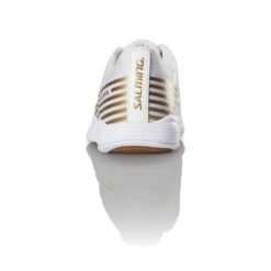 Salming Viper 5 White / Gold Women's Indoor Court Shoes -Ball Sports Related Salming Viper 5 White and Gold Heel 57163.1565914349.1280.1280