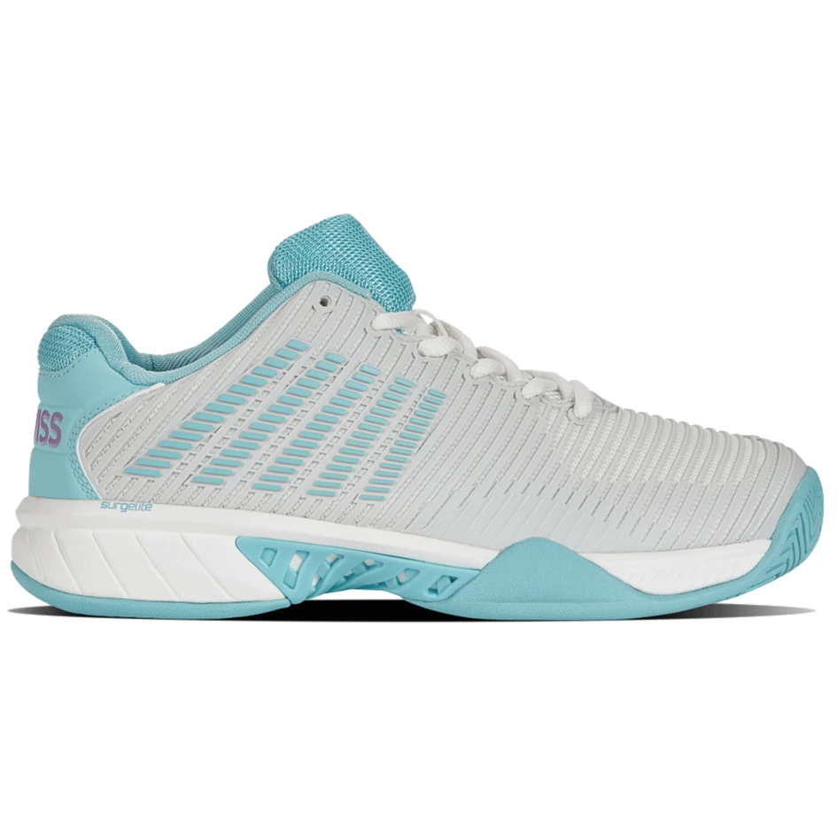 K-Swiss Hypercourt Express 2 Brilliant White, Angel Blue, And Sheer Lilac Women's Tennis Shoes 3 K-Swiss Hypercourt Express 2 Brilliant White, Angel Blue, And Sheer Lilac Women's Tennis Shoes