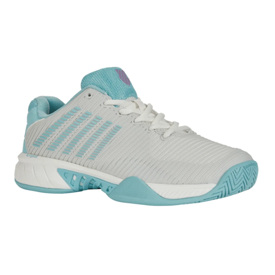 K-Swiss Hypercourt Express 2 Brilliant White, Angel Blue, And Sheer Lilac Women's Tennis Shoes 4 K-Swiss Hypercourt Express 2 Brilliant White, Angel Blue, And Sheer Lilac Women's Tennis Shoes - Image 2