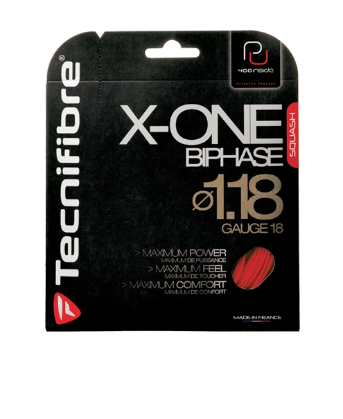 Tecnifibre X-ONE Biphase 18 Squash String Set 3 Tecnifibre X-ONE Biphase 18 Squash String Set