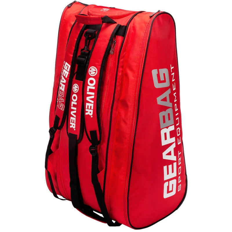Oliver Gearbag Red 3-Compartment Racquet Bag 3 Oliver Gearbag Red 3-Compartment Racquet Bag